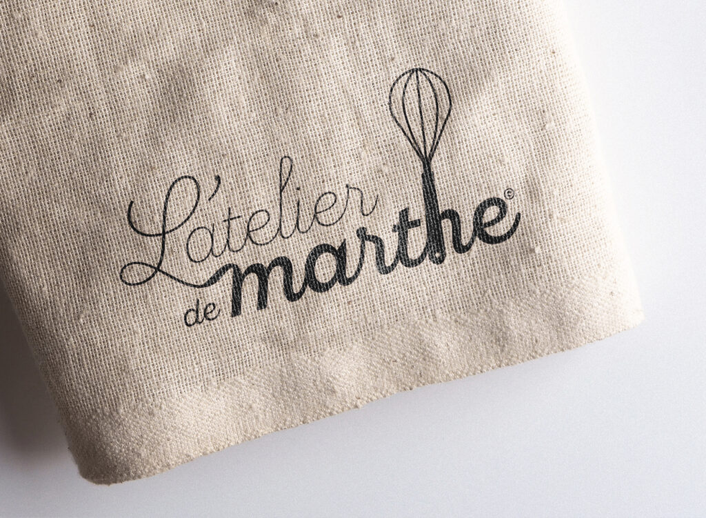 Logotype pour l'atelier de Marthe, pattissière.